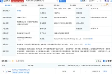 卡莱特新设子公司，含AI软件开发业务